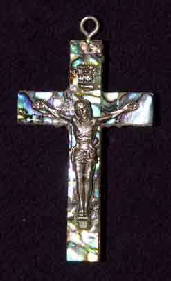 crucifix abalone tiny