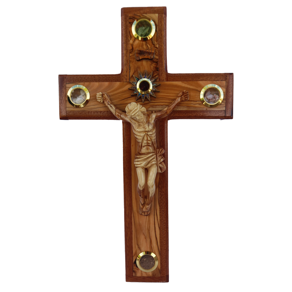Mahogany Accent Crucifix