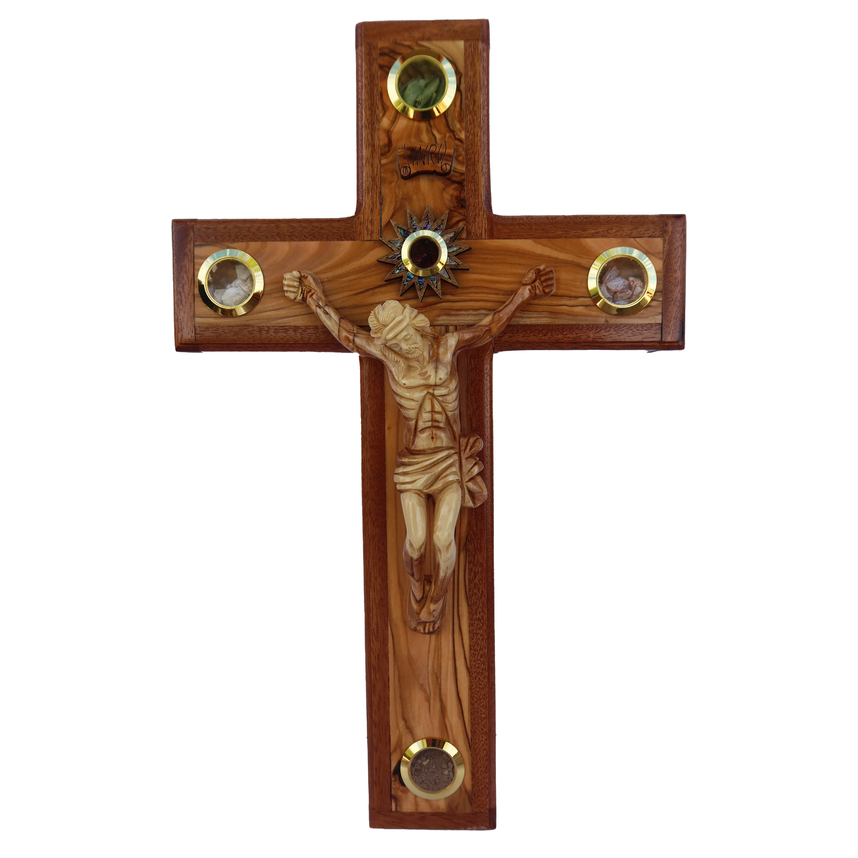 Mahogany Accent Crucifix