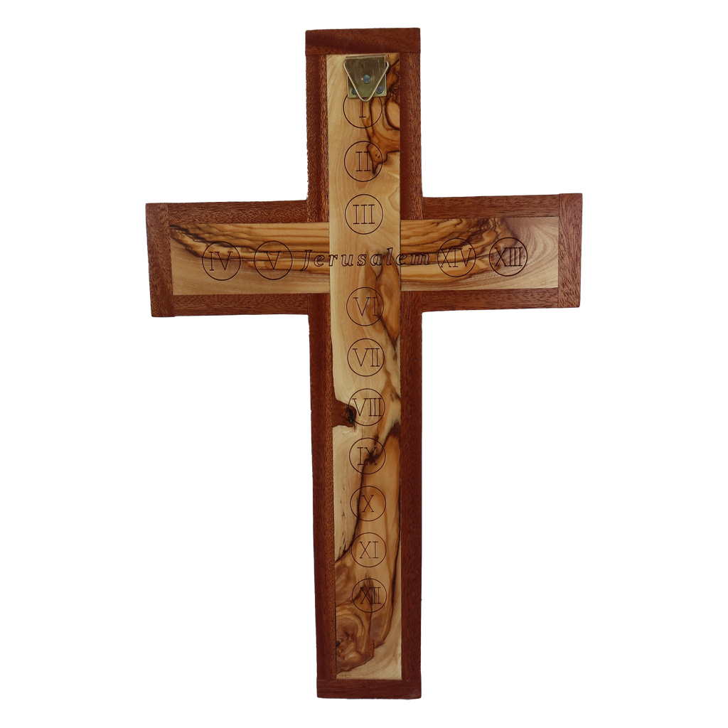 Mahogany Accent Crucifix