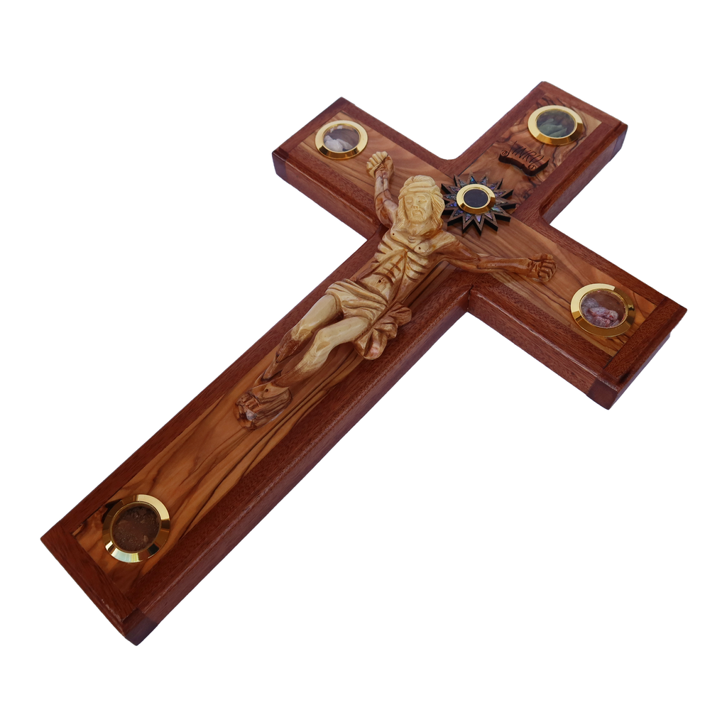 Mahogany Accent Crucifix