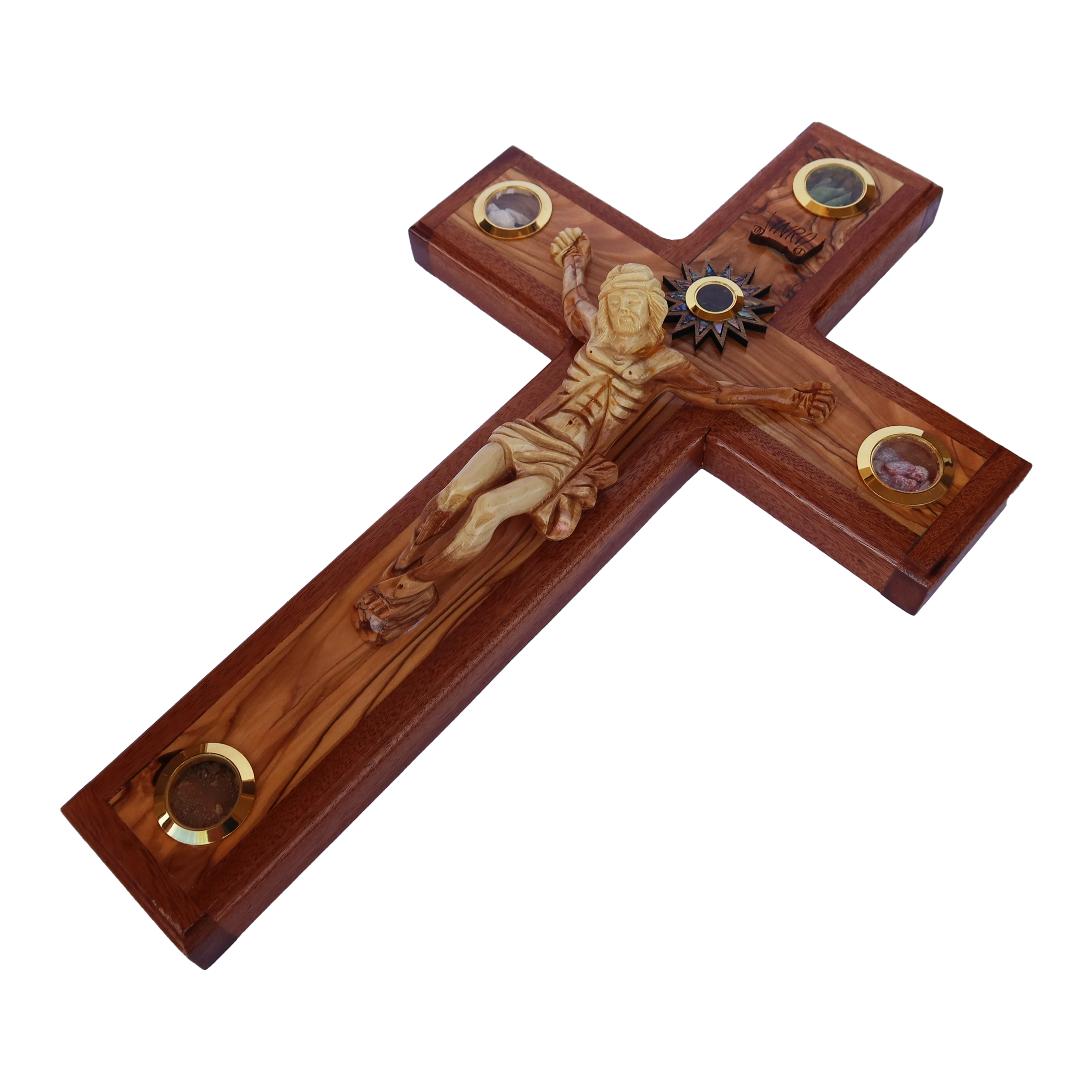 Mahogany Accent Crucifix
