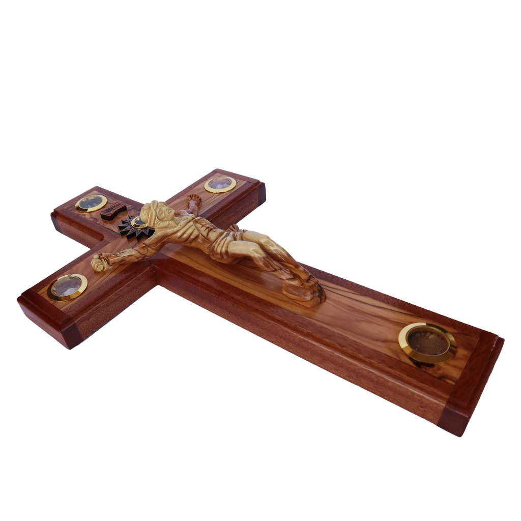 Mahogany Accent Crucifix