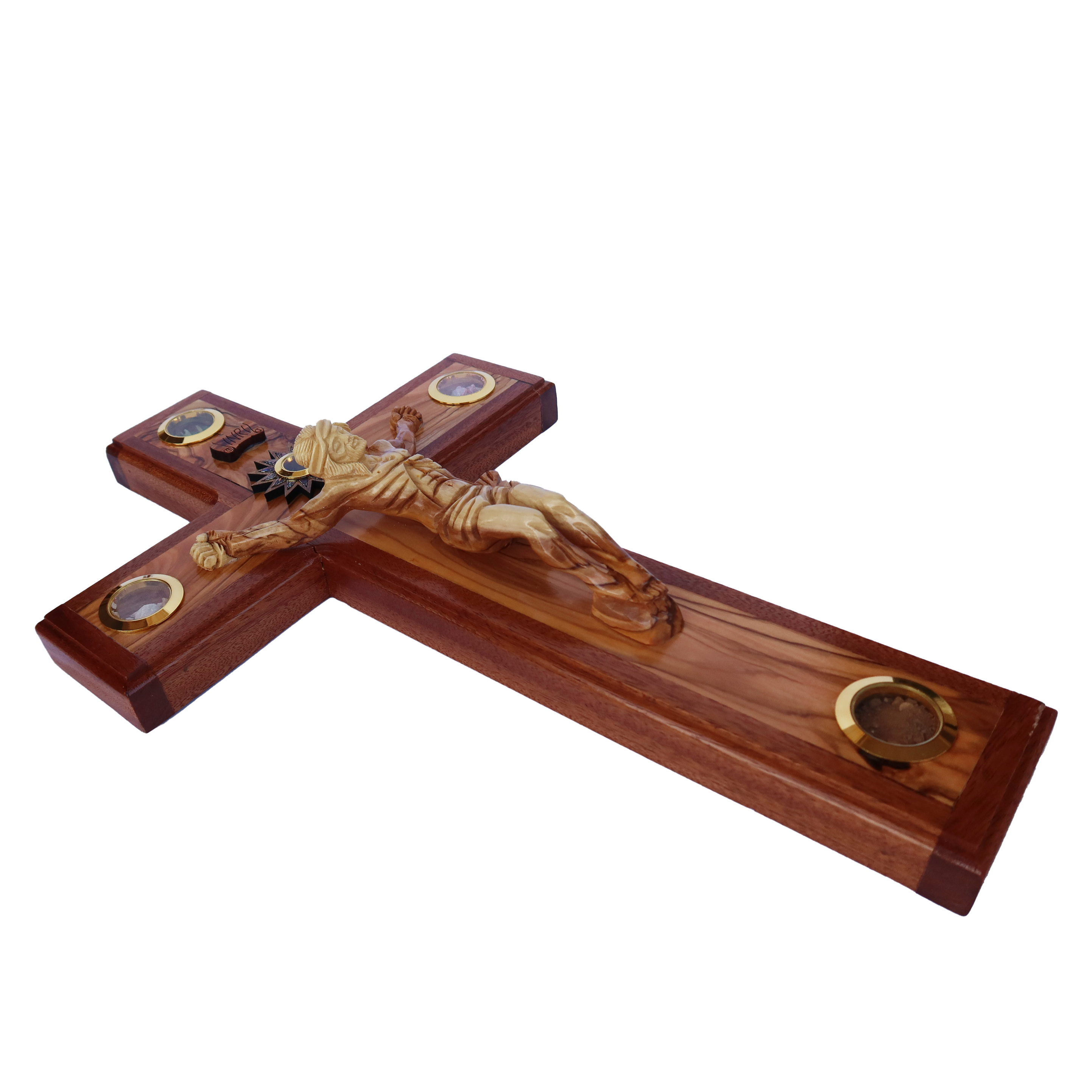 Mahogany Accent Crucifix